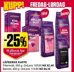 Europris LÖFBERGS KAFFE tilbud