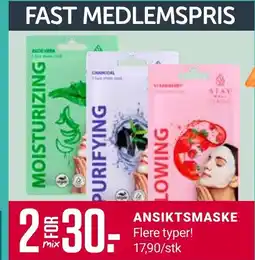 Europris ANSIKTSMASKE tilbud