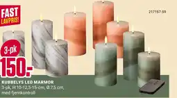 Europris KUBBELYS LED MARMOR tilbud