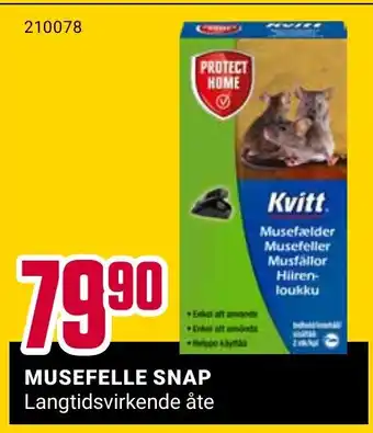 Europris MUSEFELLE SNAP Langtidsvirkende åte tilbud