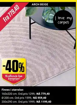 Europris ARCH BEIGE tilbud