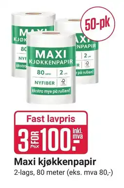 Europris Maxi kjøkkenpapir tilbud