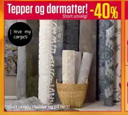 Europris Tepper og dørmatter! tilbud