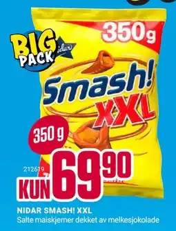 Europris NIDAR SMASH! XXL, NOK 69.9 tilbud