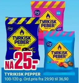 Europris TYRIKISK PEPPER, NOK 25 tilbud