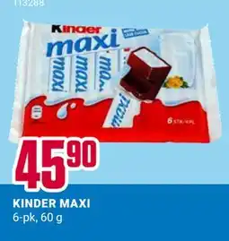 Europris KINDER MAXI, NOK 45.9 tilbud