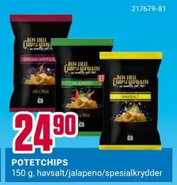 Europris POTETCHIPS, NOK 24.9 tilbud