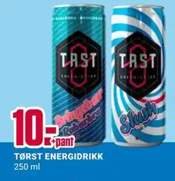 Europris TØRST ENERGIDRIKK, NOK 10 tilbud