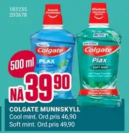Europris COLGATE MUNNSKYLL, NOK 39.9 tilbud