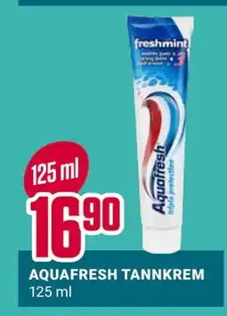Europris AQUAFRESH TANNKREM, NOK 16.9 tilbud
