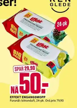 Europris EFFEKT ENGANGSMOPP, NOK 50 tilbud