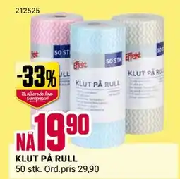 Europris KLUT PÅ RULL, NOK 19.9 tilbud