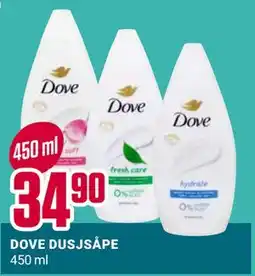 Europris DOVE DUSJSÅPE, NOK 34.9 tilbud