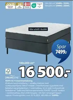 JYSK REIPA GC110 kontinentalseng, NOK 16500 tilbud