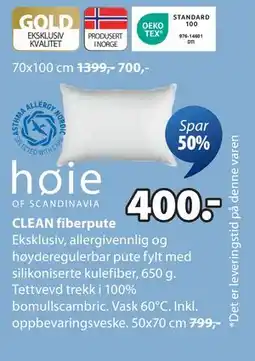 JYSK CLEAN fiberpute tilbud
