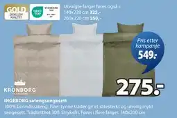 JYSK INGEBORG satengsengesett tilbud