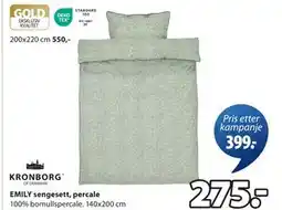 JYSK EMILY sengesett, percale tilbud