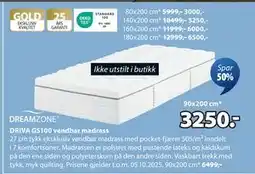 JYSK DRIVA GS100 vendbar madrass, NOK 3250 tilbud