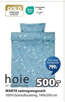 JYSK MARTA satengsengesett, NOK 500 tilbud