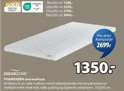 JYSK FRAMVAREN overmadrass tilbud