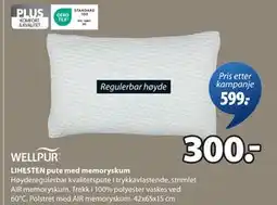 JYSK LIHESTEN pute med memoryskum, NOK 300 tilbud