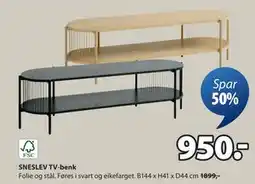 JYSK SNESLEV TV-benk, NOK 950 tilbud