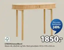 JYSK LYNGVIG konsollbord, NOK 1850 tilbud