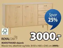 JYSK MARSTRAND skjenk, NOK 3000 tilbud