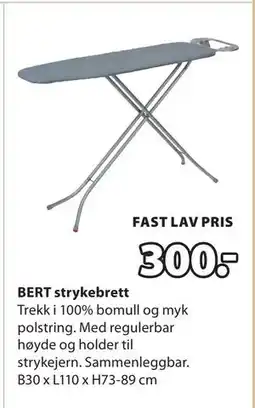 JYSK BERT strykebrett, NOK 300 tilbud