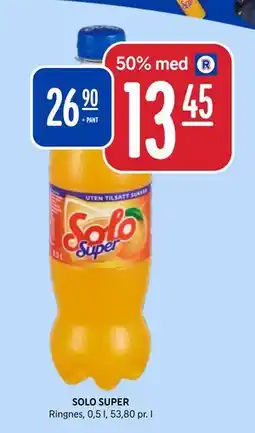 Rema 1000 SOLO SUPER, NOK 26.9, App-pris tilbud