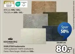 JYSK KARLSTAD badematte tilbud