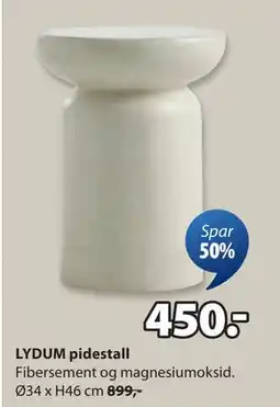 JYSK LYDUM pidestall, NOK 450 tilbud