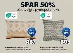 JYSK Spar 50% på utvalgte pynteputetrekk tilbud