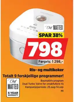 POWER Ris- og multikoker, NOK 798 tilbud