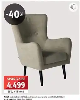 Bohus AVILA hvilestol, NOK 4499 tilbud
