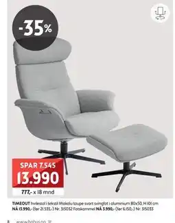 Bohus TIMEOUT hvilestol, NOK 13990 tilbud