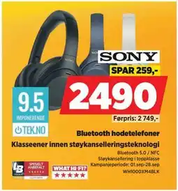 POWER Bluetooth hodetelefoner, NOK 2490 tilbud