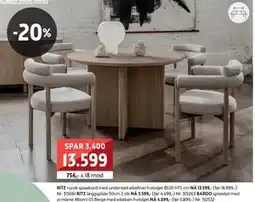 Bohus RITZ rundt spisebord, NOK 13599 tilbud