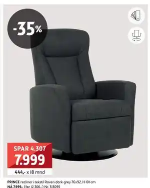 Bohus PRINCE recliner, NOK 7999 tilbud