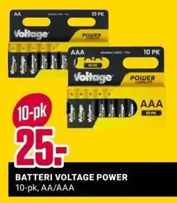 Europris BATTERI VOLTAGE POWER, NOK 25 tilbud