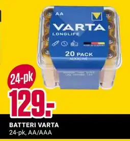 Europris BATTERI VARTA, NOK 129 tilbud