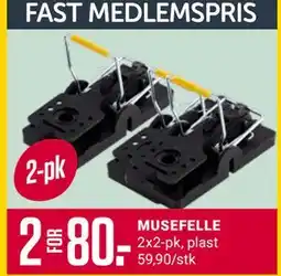 Europris MUSEFELLE, Medlemspris tilbud