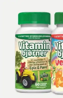 Vitusapotek Vitaminbjørner eple- og pæresmak, 60 stk, NOK 86.5 tilbud