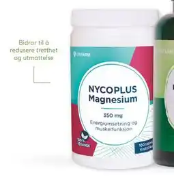 Vitusapotek Nycoplus Magnesium tab 350 mg, NOK 134.5 tilbud