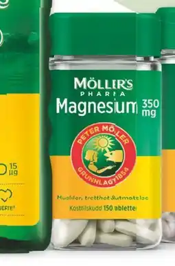 Vitusapotek Möller's Pharma Magnesium 350 mg, NOK 128.5 tilbud
