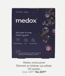 Vitusapotek Medox antocyaner, NOK 209.5 tilbud