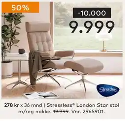 Skeidar Stressless London Star stol, NOK 9999 tilbud