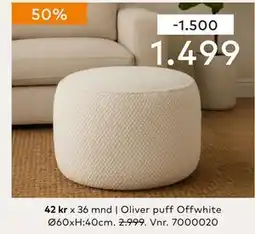 Skeidar Oliver puff, NOK 1499 tilbud