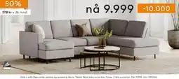 Skeidar Oslo u sofa, NOK 9999 tilbud