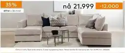 Skeidar Chillux U-sofa, NOK 21999 tilbud